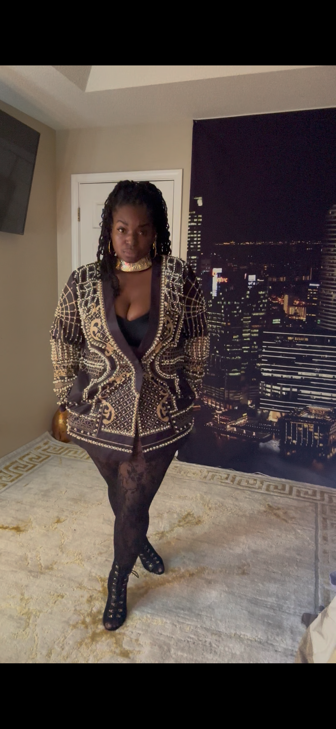 PEARL dripped BLAZER