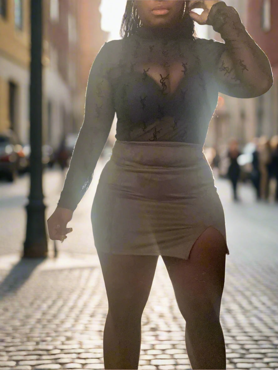 I’m A Saint  -See through blouse, long sleeve