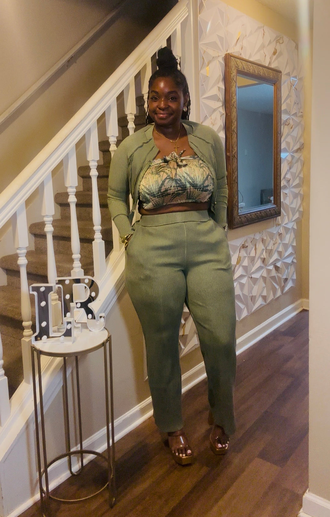 She A Track Star Luxe Jogger Set