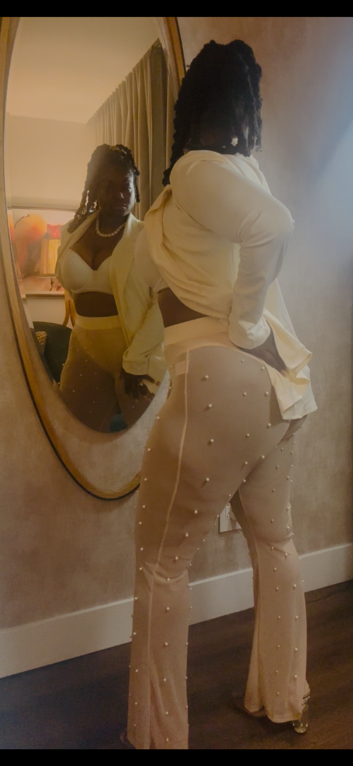 Fancy Me pearl see-through pants set(2 piece)