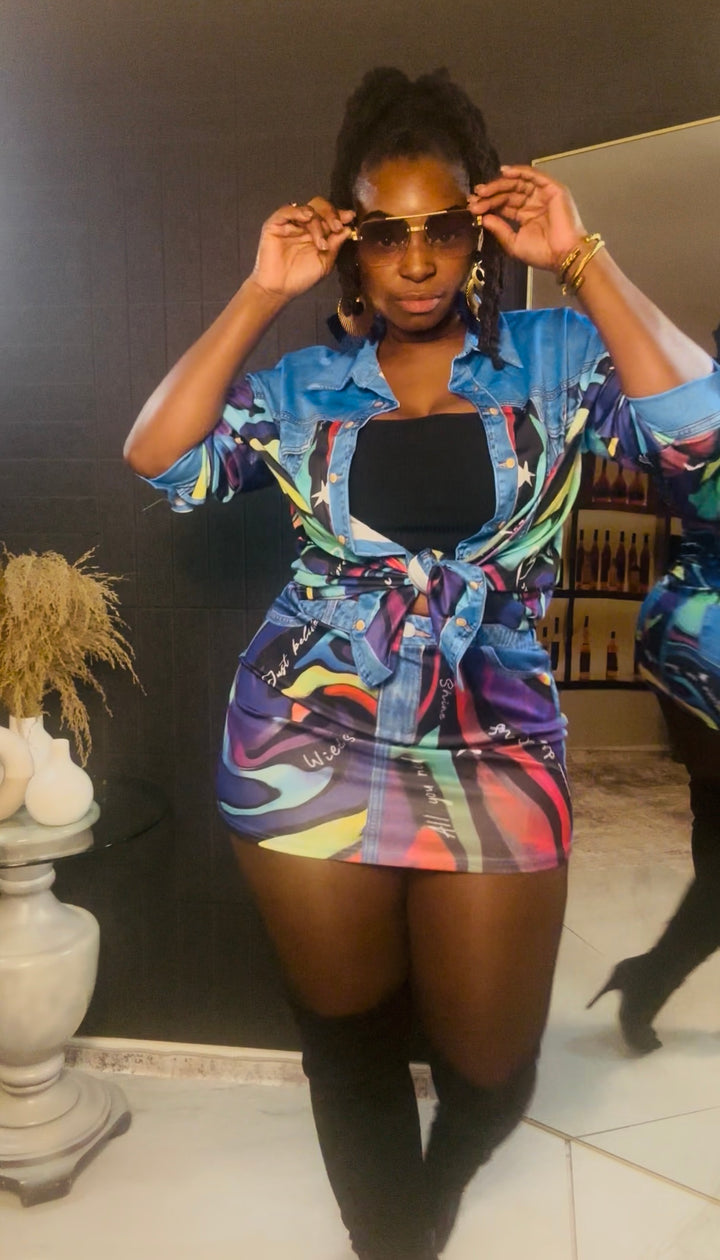 Royal Wave Two-Piece Set