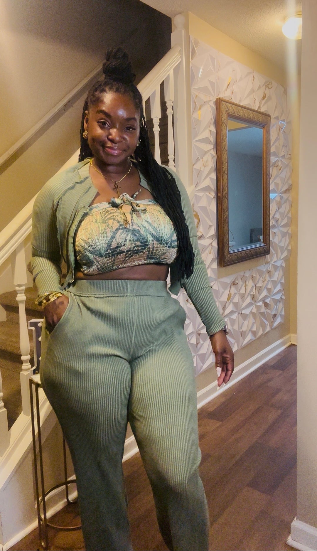 She A Track Star Luxe Jogger Set