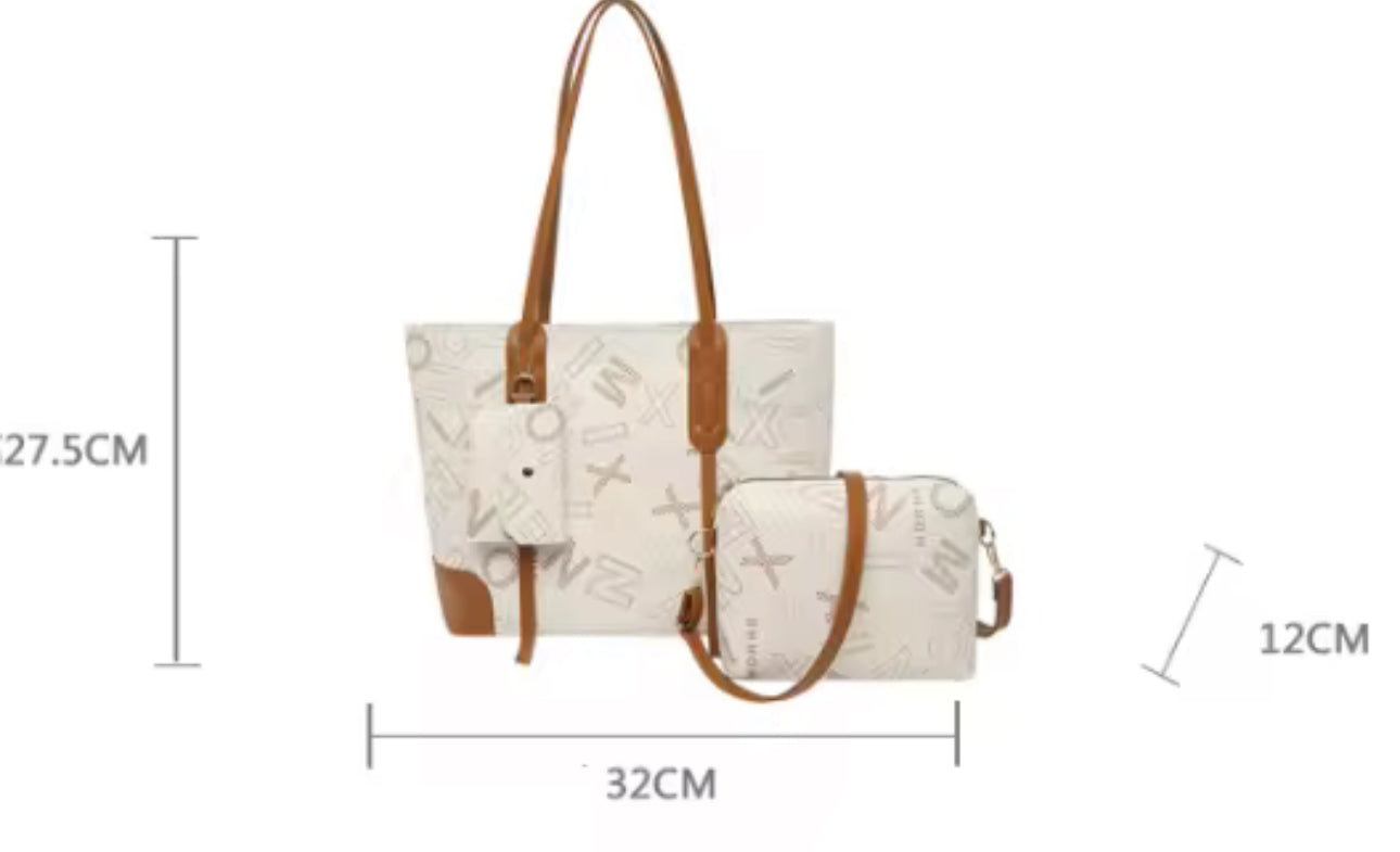 EVERYWHERE I GO -THREE PIECE HAND BAG/PURSE