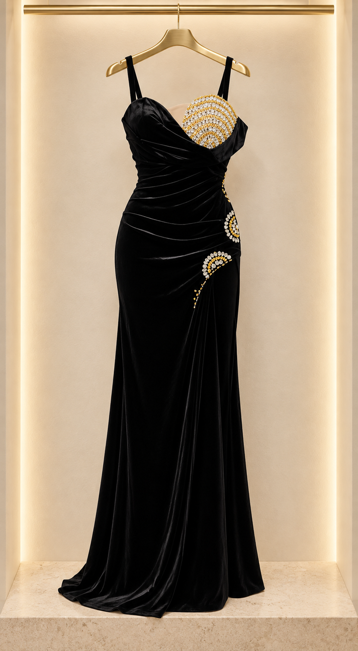 Midnight Velvet Gown
