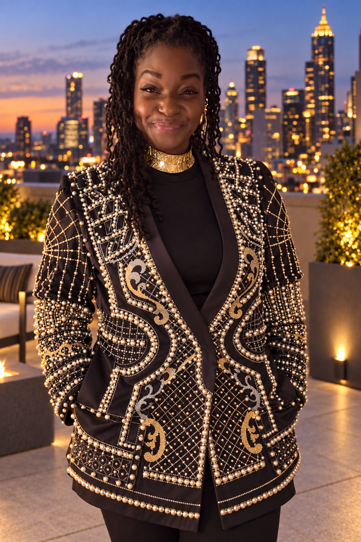 PEARL dripped BLAZER