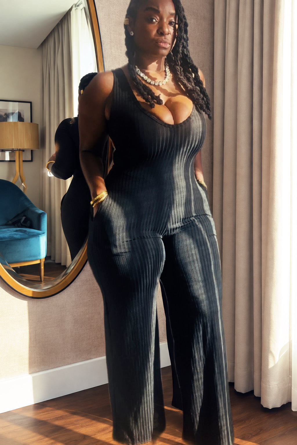 No Matter What The Weather Is Jumpsuit (TWO PIECES SET.)