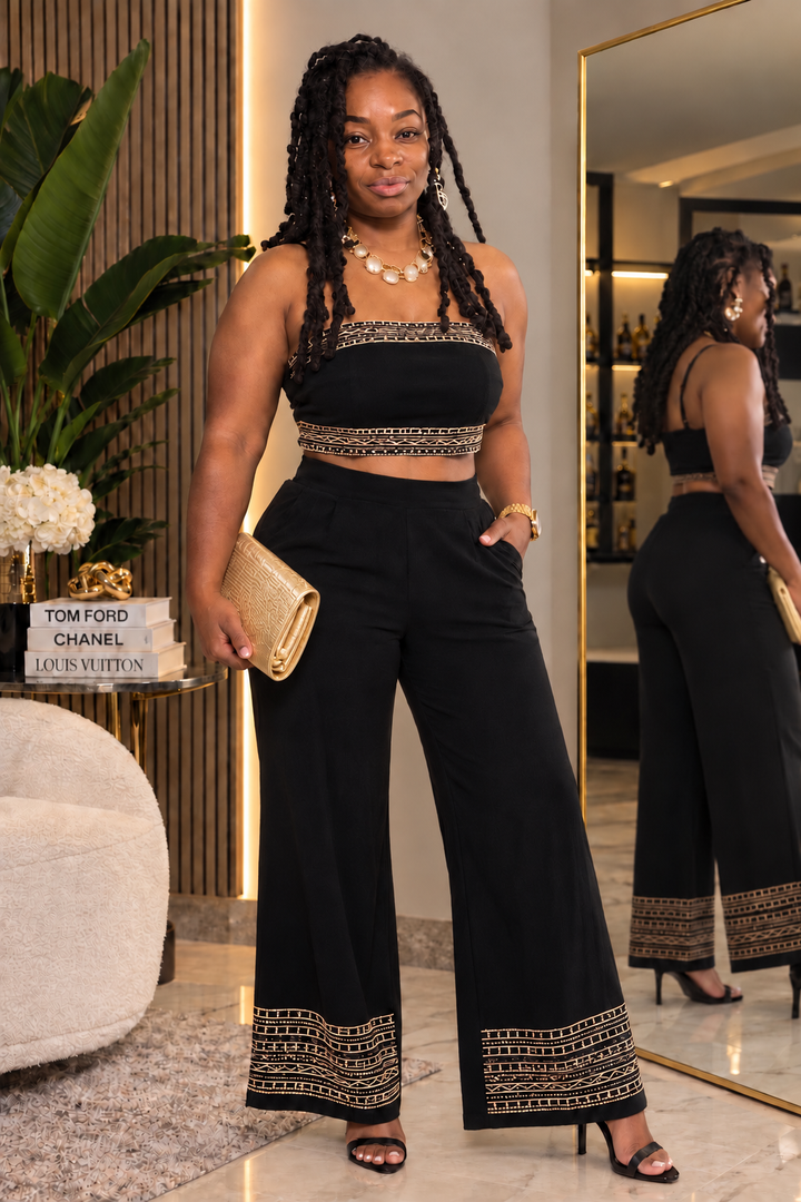 Breezy in Belize Two-Piece Embroidered Set